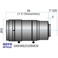 4/3 inch (Ø23mm) 25mm F2-16 Megapixel Lens